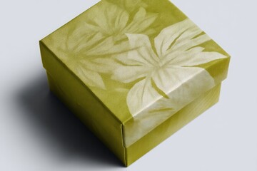 Gold Foil Gift Box Mockup on Neutral Background