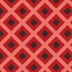 Seamless retro geometric pattern featuring colorful red and yellow squares perfect for vector wallpaper or fabric design