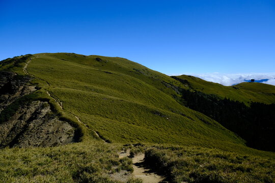 mountain landscape with blue sky
