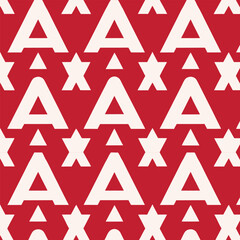 Seamless geometric pattern with a set of yellow triangle warning traffic icons illustrating danger and caution with directional arrows