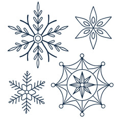 set of decorative elements