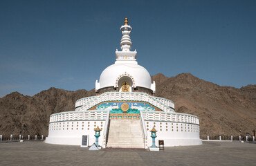 Shanti stupa in Leh, Ladakh