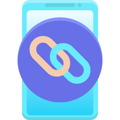 Mobile Link Icon – Minimalist Vector Symbol Representing Mobile Connectivity, Sharing, and Link Access


