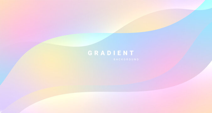 Soft abstract gradient background with pastel wave flow. Vector. - Powered by Adobe