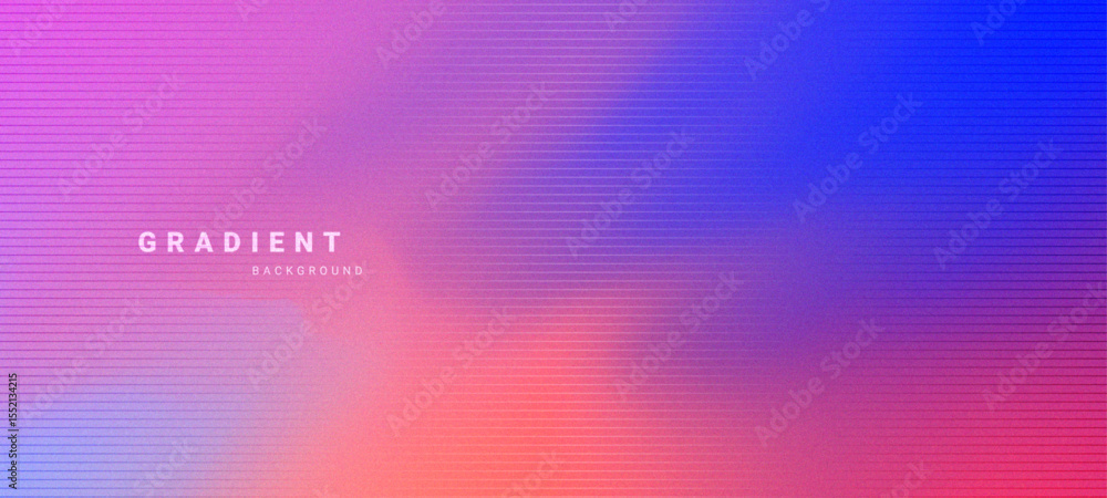 Poster Abstract gradient background with vibrant color blend and line texture 