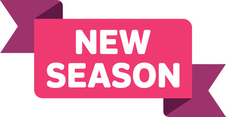 Fototapeta premium Festive New Season Ribbon Banner for Marketing and Promotion, Vibrant Colors and Modern Design Attract Attention