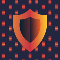 Dynamic Shield Graphic with Modern Color Combination