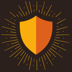 Stylish Shield Graphic with Tech-Inspired Elements