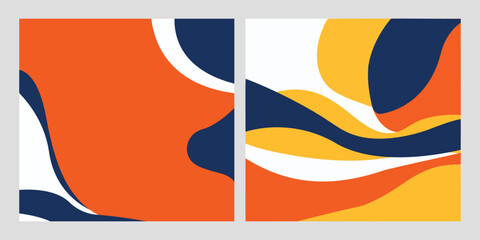 Colorful summer background featuring Modern art minimalist style design template for sales, horizontal poster, header, cover, social media, fashion ads