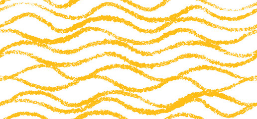 Chalk pasta, wavy line seamless pattern Hand drawn