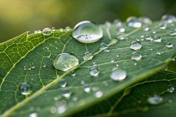 Close-up: Morning Dew on Lush Green Lawn