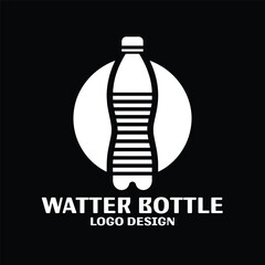 Water Bottle Vector Logo Design