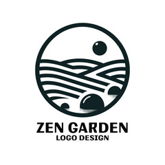 Zen Garden Vector Logo Design