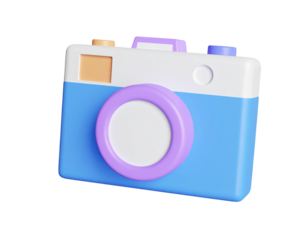 camera take a photo travel 3d icon illustration.
