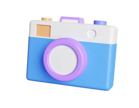 camera take a photo travel 3d icon illustration.
