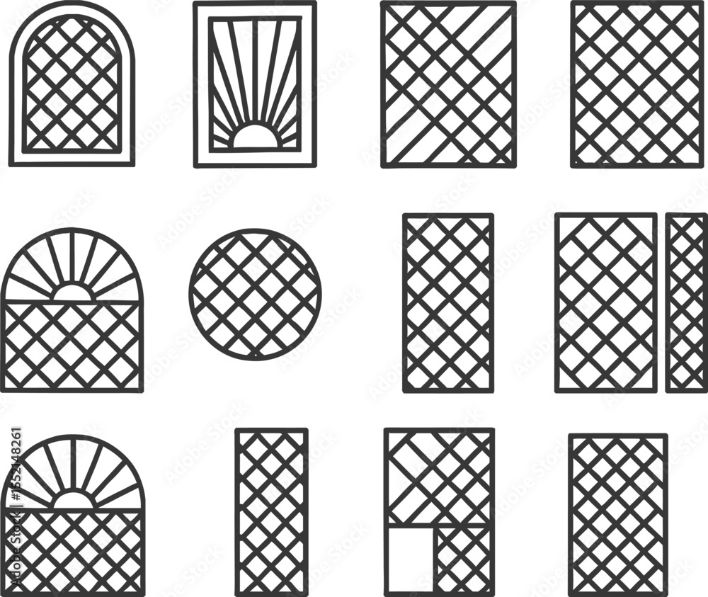 Aufkleber abstract seamless pattern with geometric shapes and decorative elements vector design
