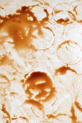 Coffee stains isolated on white background.