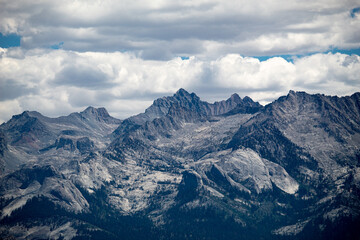clouds over the mountains near Yosemite