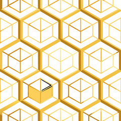 Modern Seamless Geometric Hexagon Pattern Vector Background