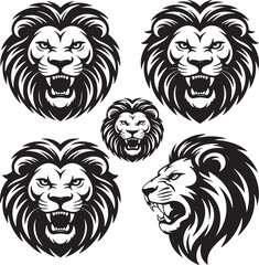 Detailed Tiger Face Illustration – Modern Monochrome Wildlife Vector