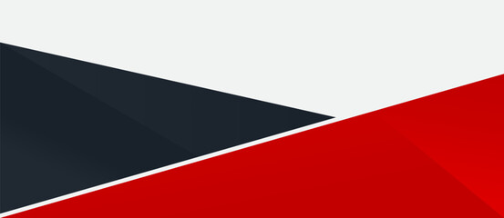 Red Gray Business Frame Border Abstract Transparent. Header Footer Banner Vector Design