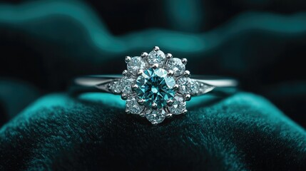 Close-up of a beautiful, intricate diamond ring.