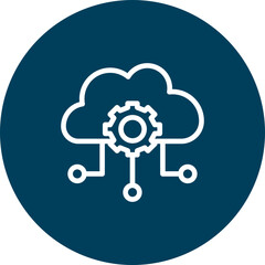 API Integration Vector Line icon Design