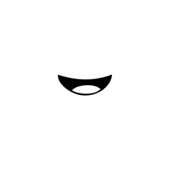 Smile icon flat vector design. 