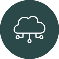 Cloud Architecture Vector Line icon Design