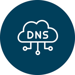 DNS Vector Line icon Design