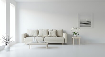 Modern living room with sofa