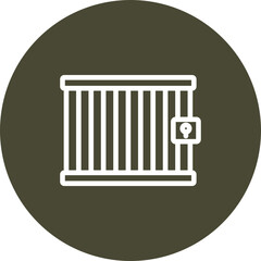 Jail Vector Line Icon Design