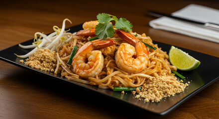 Delicious Pad Thai with Shrimp, a Culinary Delight