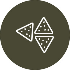 Tortilla Chips Vector Line Icon Design
