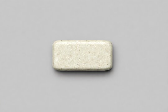 Light beige rectangular bar of soap