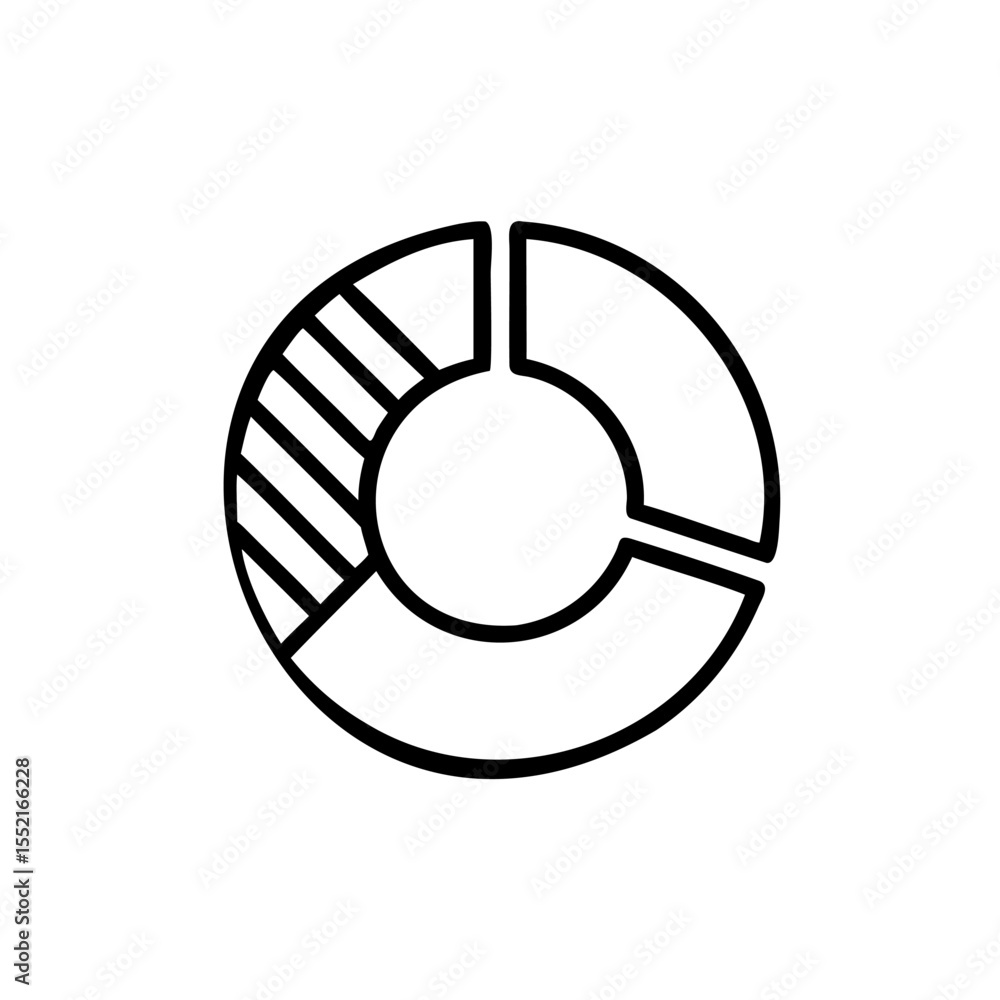Poster handdrawn lineart circular data analysis chart graphic circle