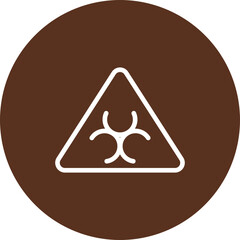 Hazard Sign Vector Line Icon Design