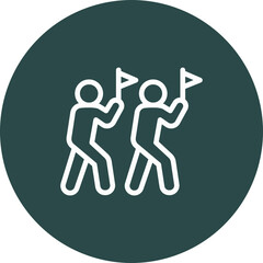 Carnival Parade Vector Line Icon Design