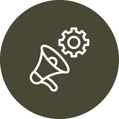 Megaphone Vector Line Icon Design