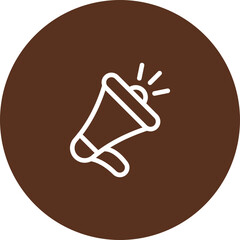 Loudspeaker Vector Line Icon Design