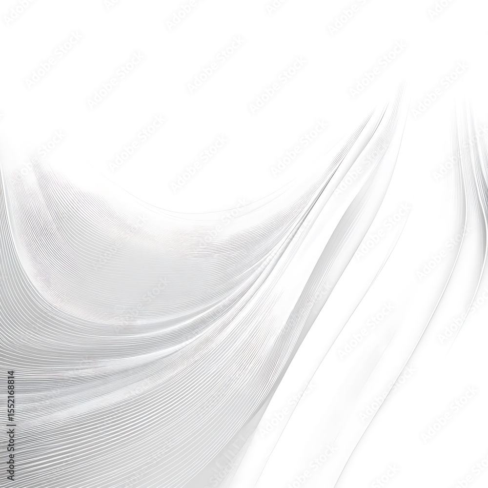 Aufkleber white abstract background with dynamic blue and gray wave patterns for a smooth, artistic digital fl