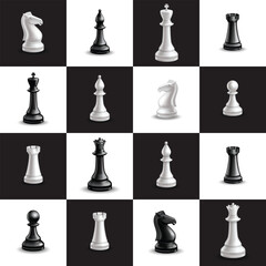 Internationa Chess Day Black And White Color 02.eps strategic, decision, leader, win, tower, object, isolated, design, checkmate, leadership, wooden, graphic, classic, check, chessboard, pieces, intel