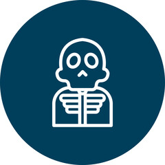 Skeleton Costumes for Adults Vector Line Icon Design