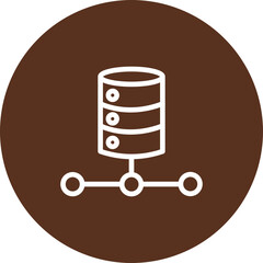 Data Connection Vector Line Icon Design