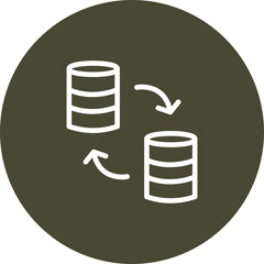 Data Transfer Vector Line Icon Design