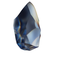 Close-Up of a Colorful Crystal With a Smooth, Multi-Faceted Design