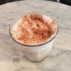 coffee latte in a glass