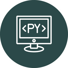 Python Vector Line Icon Design