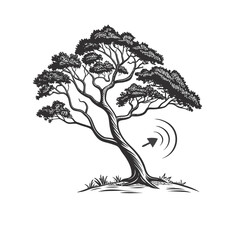 AI-Driven Reactive Tree UI Icon  Interactive Branch Animation Design