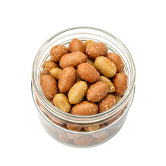 Roasted Peanuts in a Jar Delicious Snack on transparent background